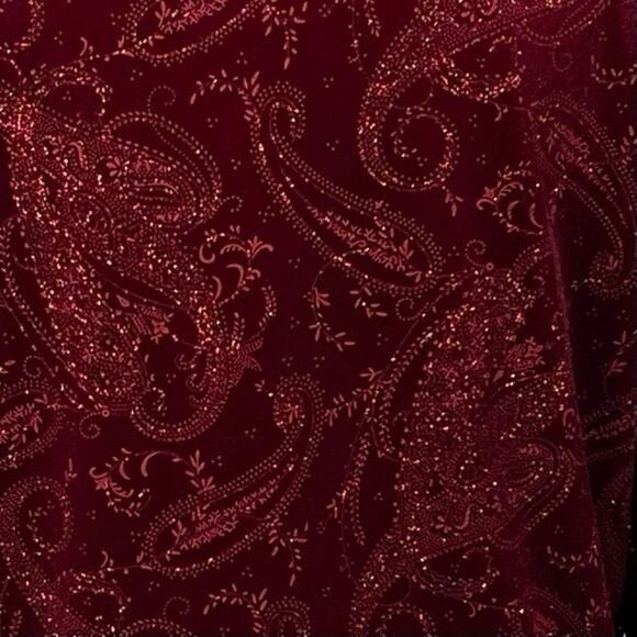 R & K Evening Metallic Red Velvet Cardigan & Camisole Set NWOT Size 12 - Picture 9 of 15